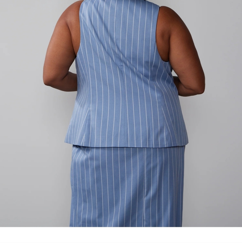 New York & Co. Tailored Pinstrip Vest
